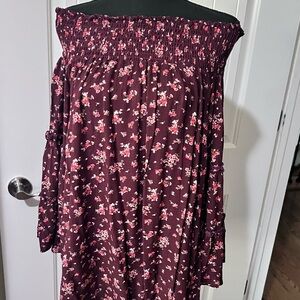 Floral Off-Shoulder tunic top